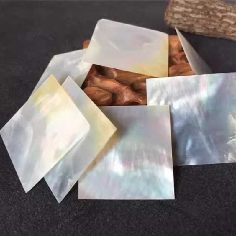 Musical Instrument Craft - 30x30x0.5mm Natural White Mother of Pearl
