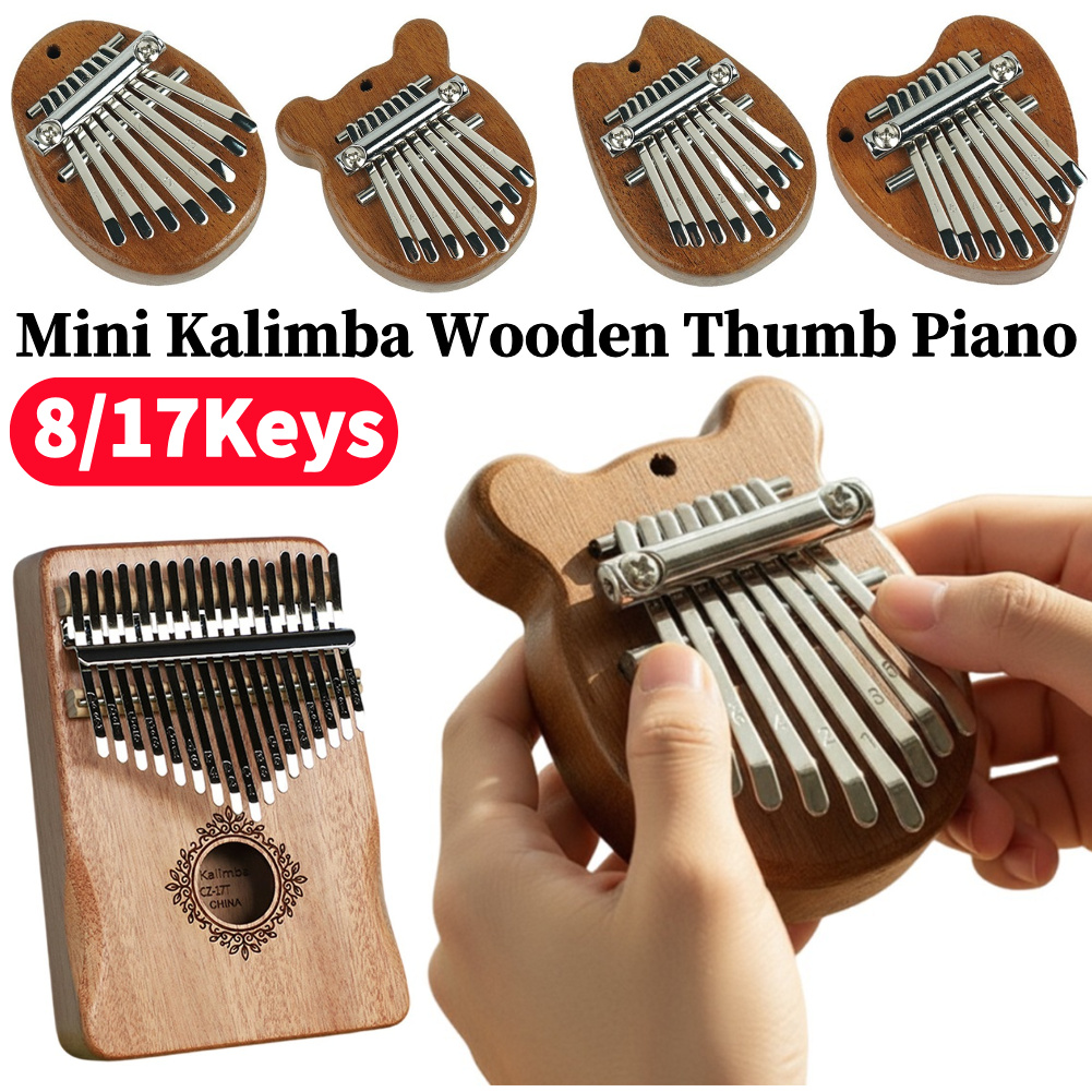 Musical Instrument Kids - 8/17Keys Mini Wooden Kalimba High Quality