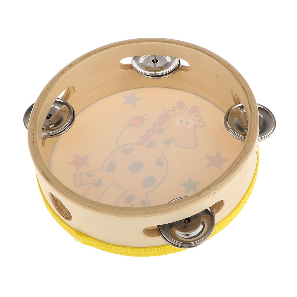 Wooden Tambourine Small Hand P - Musical Instrument Kids 评论和价格