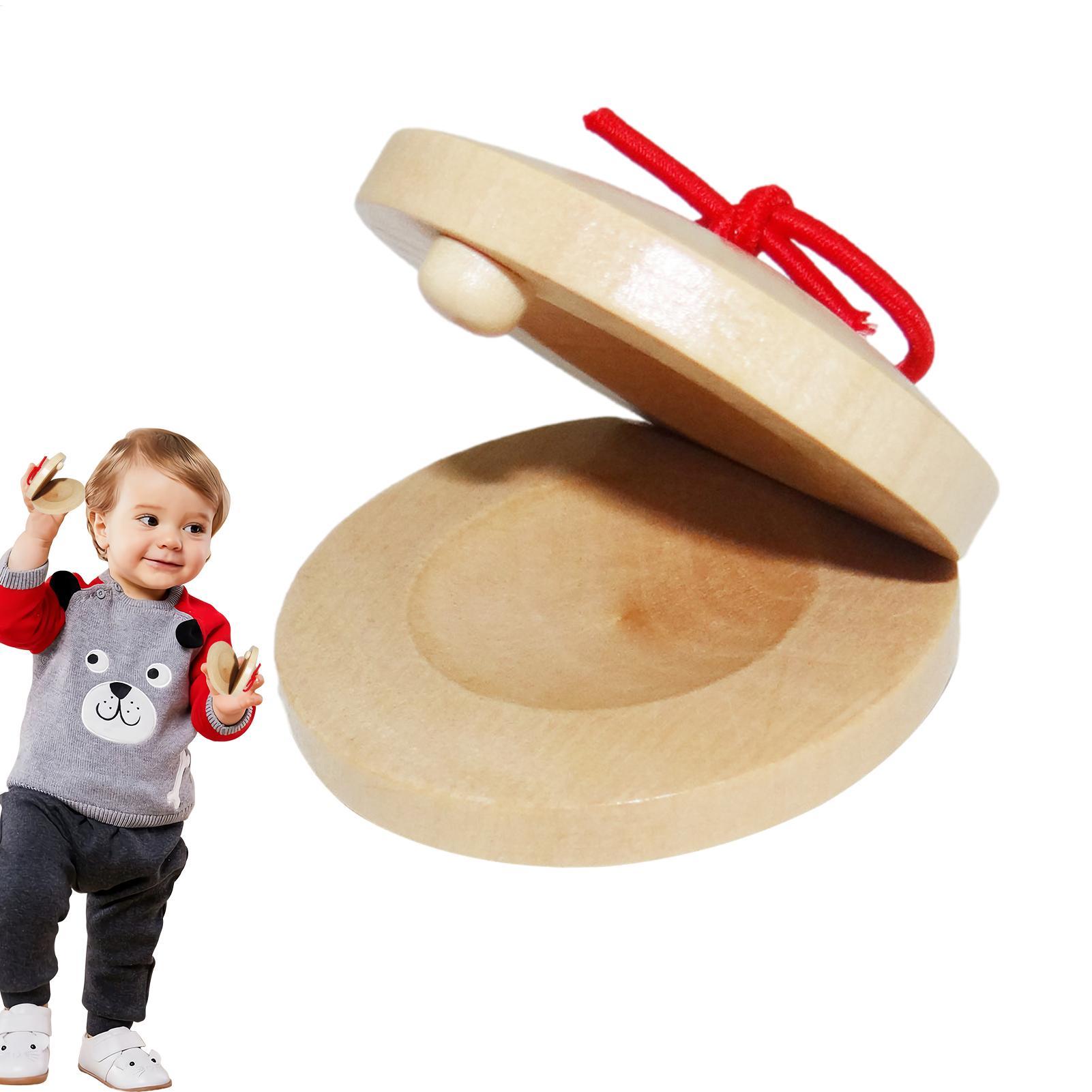 Wooden Castanets Kids Musical  - Musical Instrument Game 评论和价格