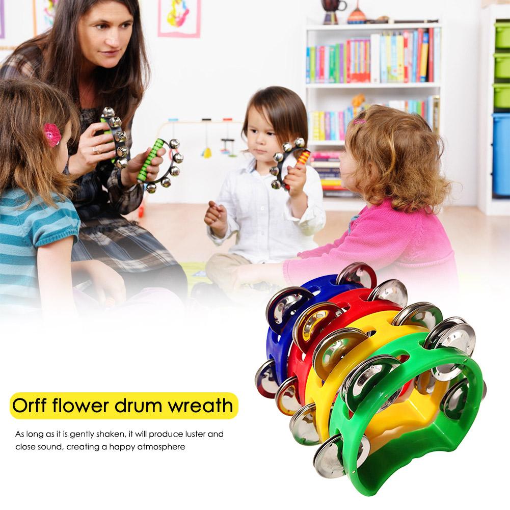 4pcs Tambourine Jingles Rattle - Musical Instrument Kids 评论和价格