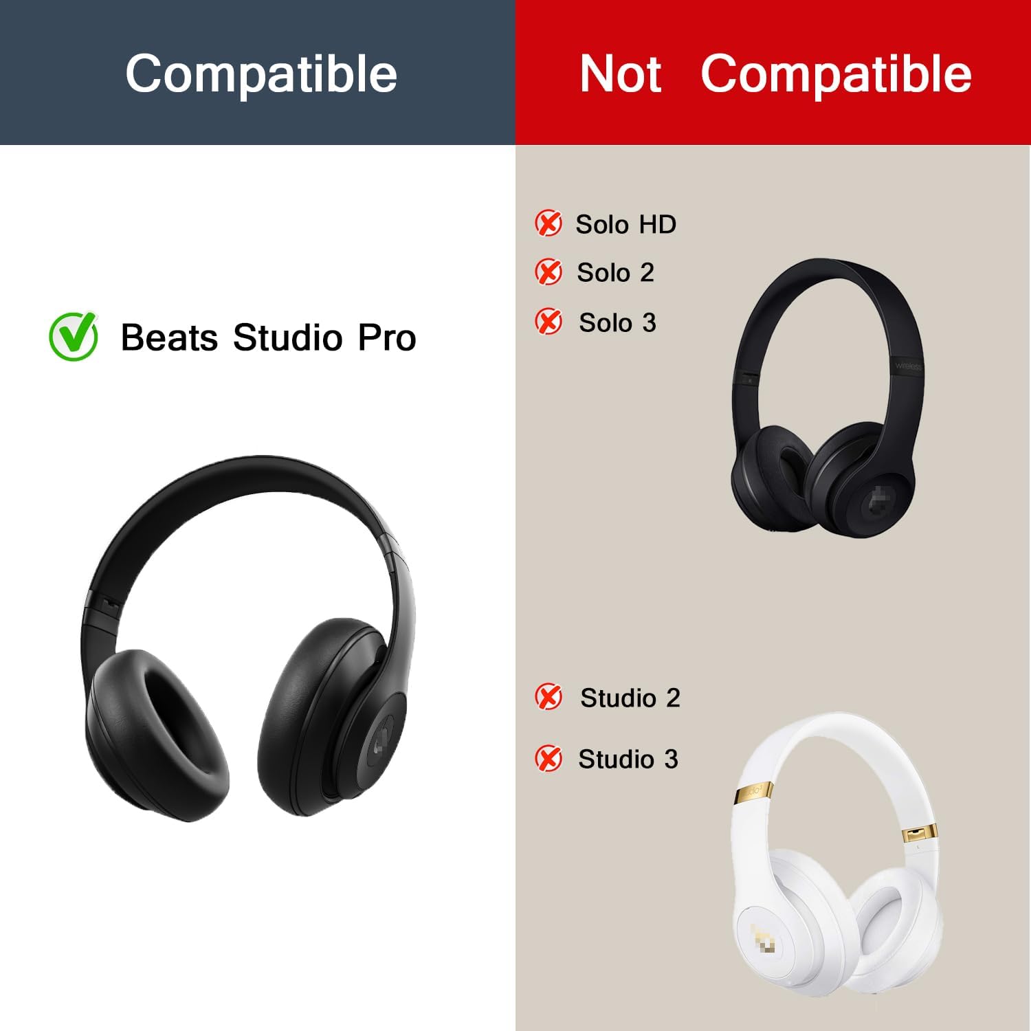 Replacement Ear Pads for Beats - Beats Headphone Studio Pro 评论和价格