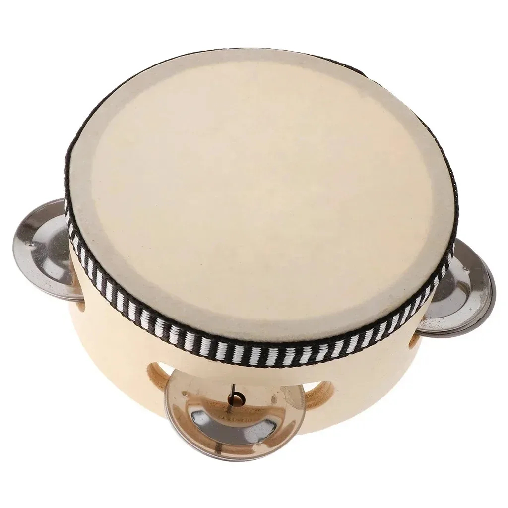 6inch Hand Held Drum Tambourin - Musical Instrument Game 评论和价格