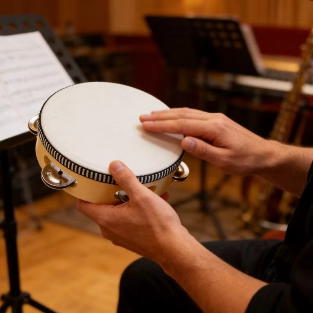 4/6/8/10 Inch Hand Held Drum W - Musical Instrument Kids 评论和价格